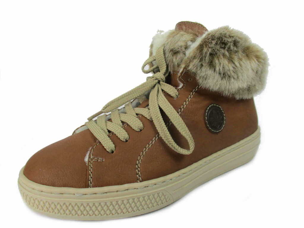 RIEKER Schnür-Stiefeletten braun