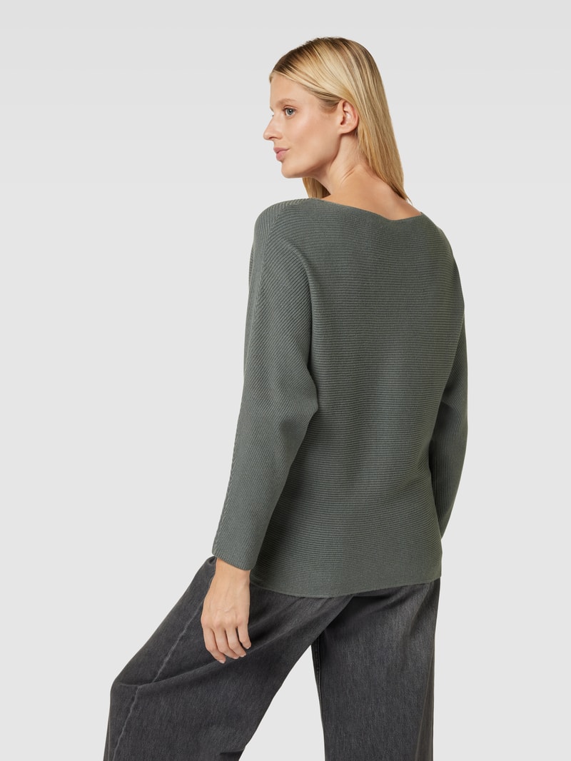 Strickpullover mit U-Boot-Ausschnitt Modell 'Otto' in hellgrün