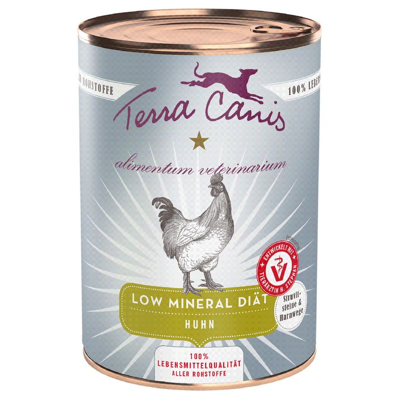 Sparpaket Terra Canis Alimentum Veterinarium Low Mineral Diät 12 x 400 g