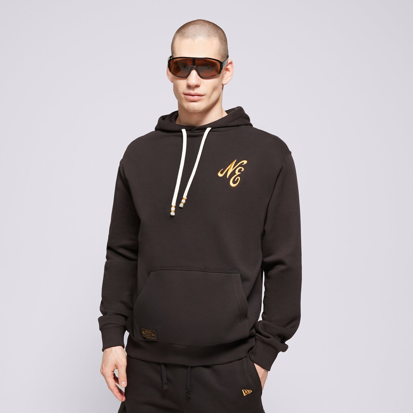 NEW ERA HOODIE NE SCRIPT LOGO NONE Schwarz