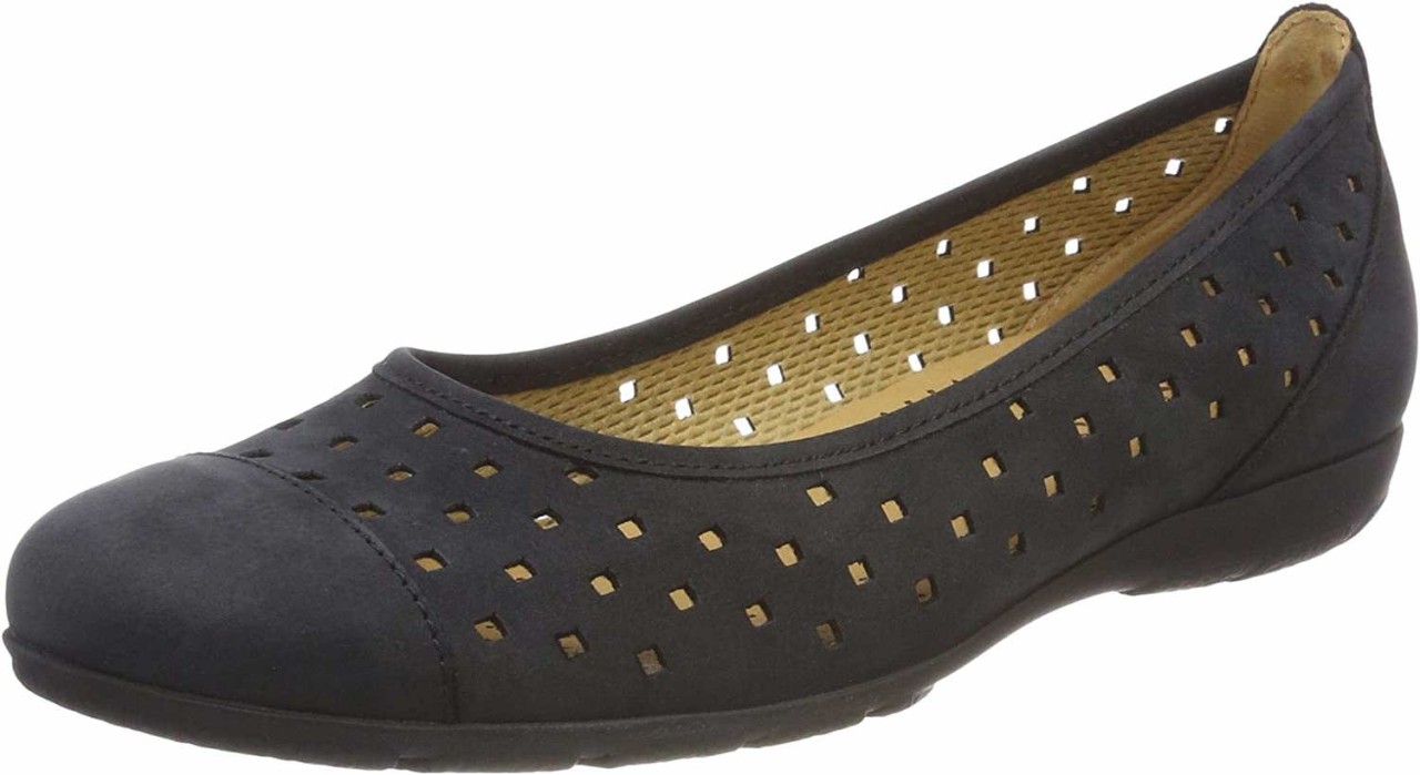 GABOR Ballerinas blau nightblue Nubuk Lavato