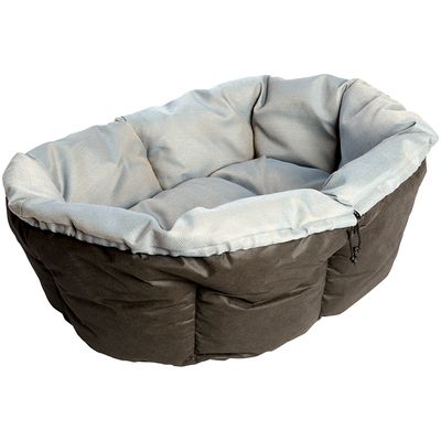 Set aus Ferplast Korb Siesta Deluxe mit Überzug Sofà blau Tweed