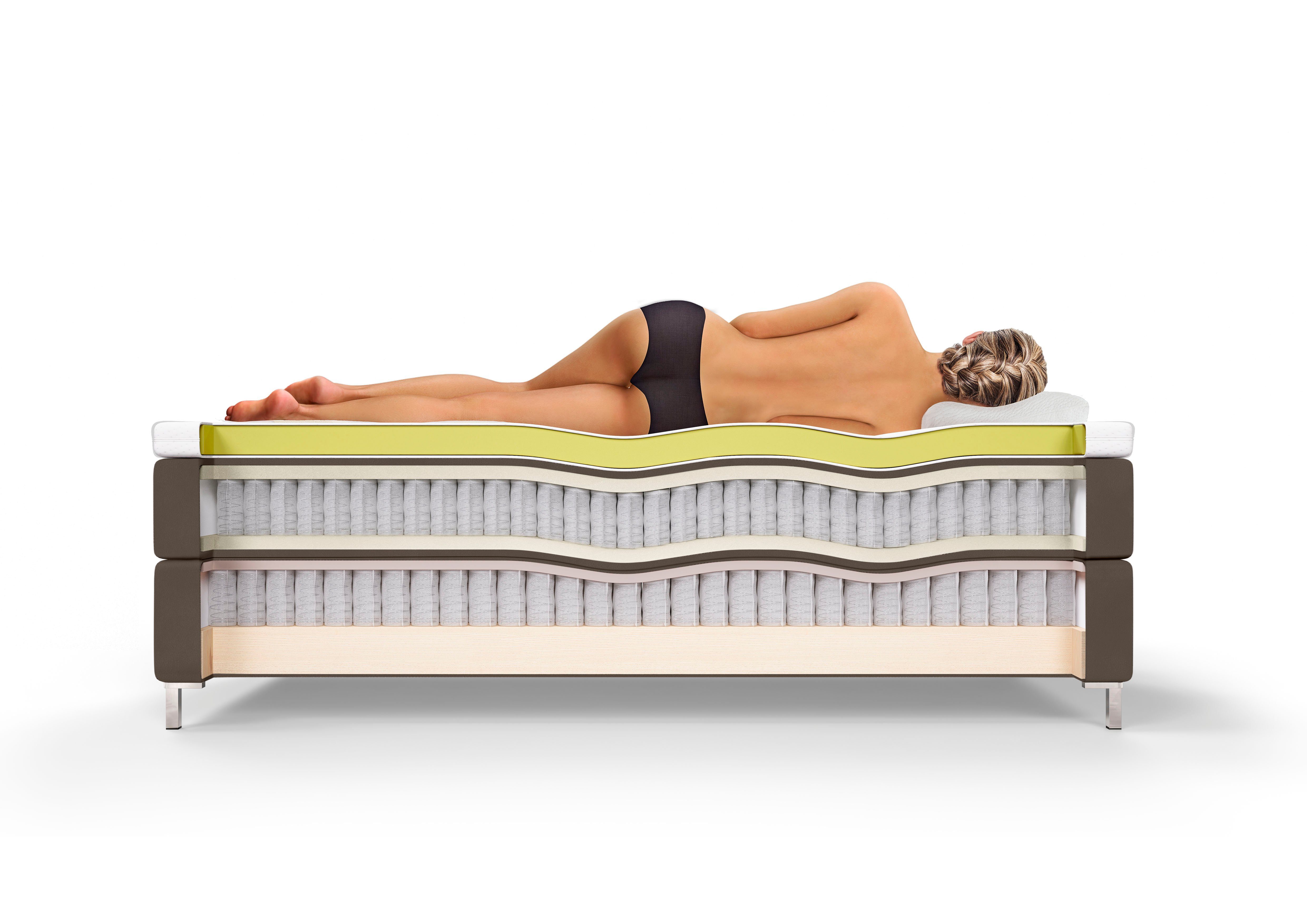 Schlaraffia Boxspringbett Fidelio, inkl. BULTEX® Topper, Holzfuß in Eiche