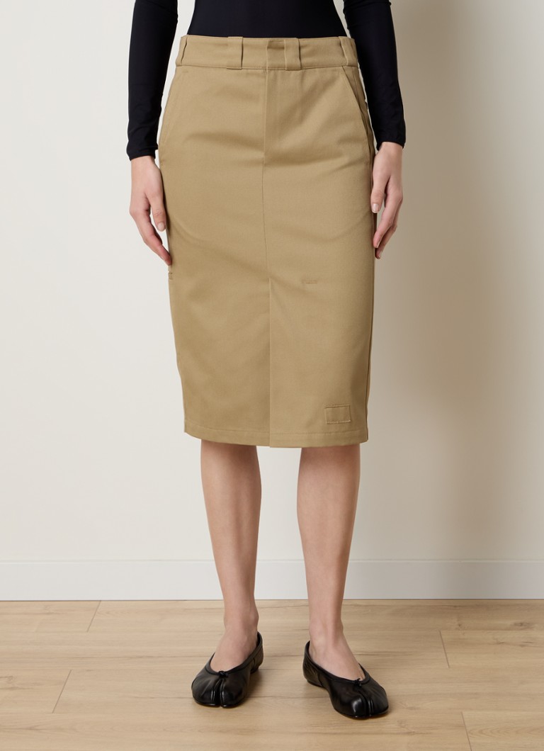 Maison Margiela Midi-Bleistiftrock mit Seitentaschen