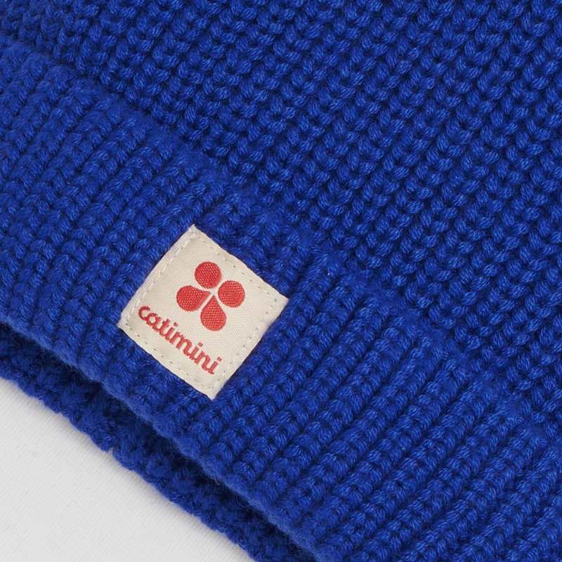 Bonnet bébé garçon bleu côtelé Catimini