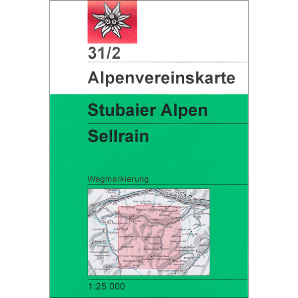 DAV 31/2 WEG STUBAIER ALPEN SELLRAIN - Wanderkarte