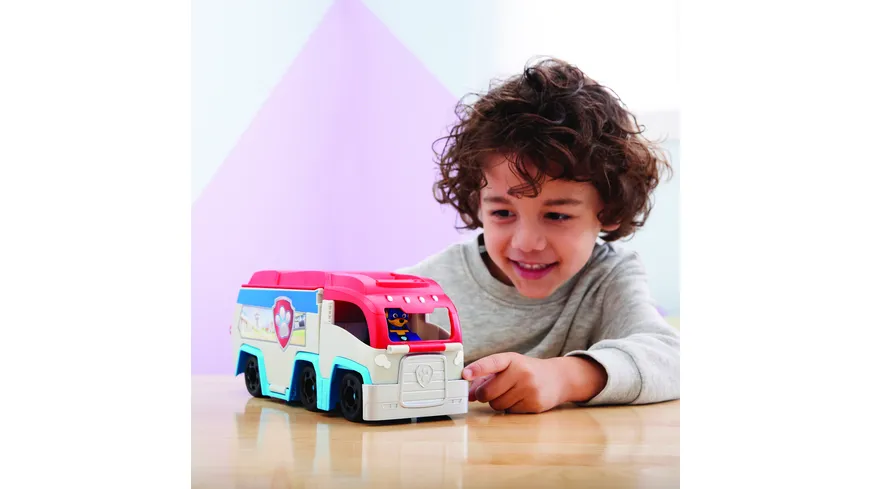 Spin Master - PAW Patrol: Der Mighty Kinofilm, Pup Squad Patroller Teamfahrzeug mit Chase-Spielzeugauto