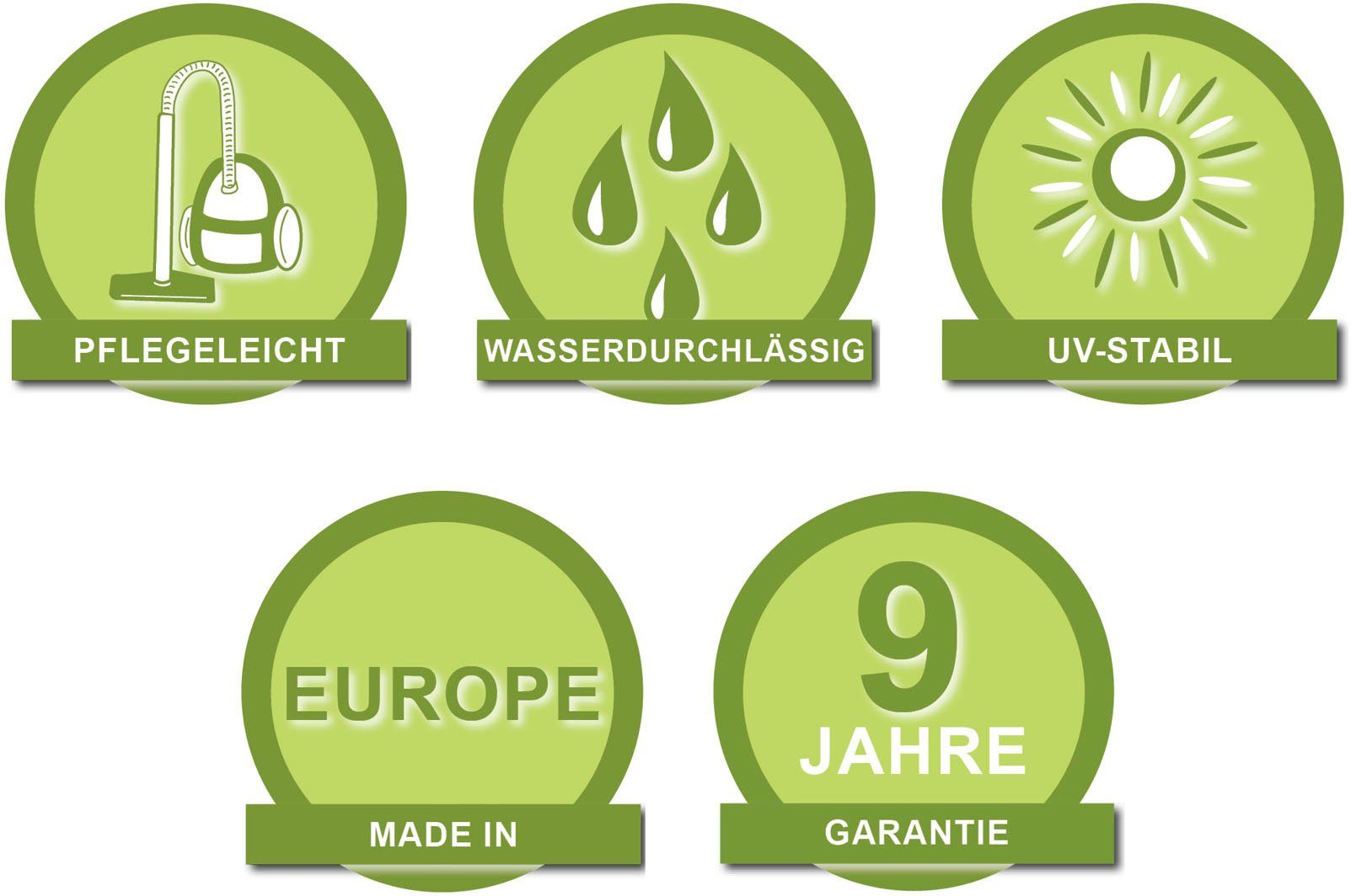 Kunstrasen Rasenteppich Nantes, Andiamo, rechteckig, Höhe: 40 mm, realistische Optik, mit Drainagelöchern, strapazierfähig