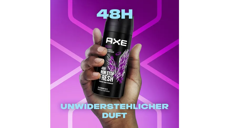 AXE Bodyspray Excite ohne Aluminiumsalze 150 ml Dose 150 ml