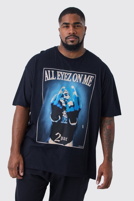 Plus T-Shirt mit lizenziertem Tupac Print