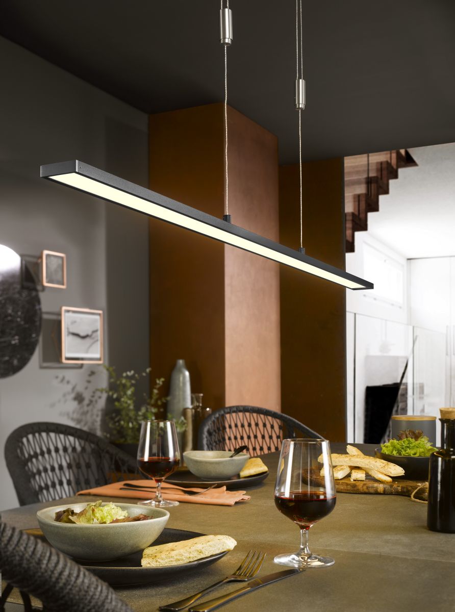 Fischer & Honsel LED Pendelleuchte Metz-TW Schwarz 120 cm