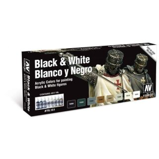Model Color Set: Black and White Set (8)