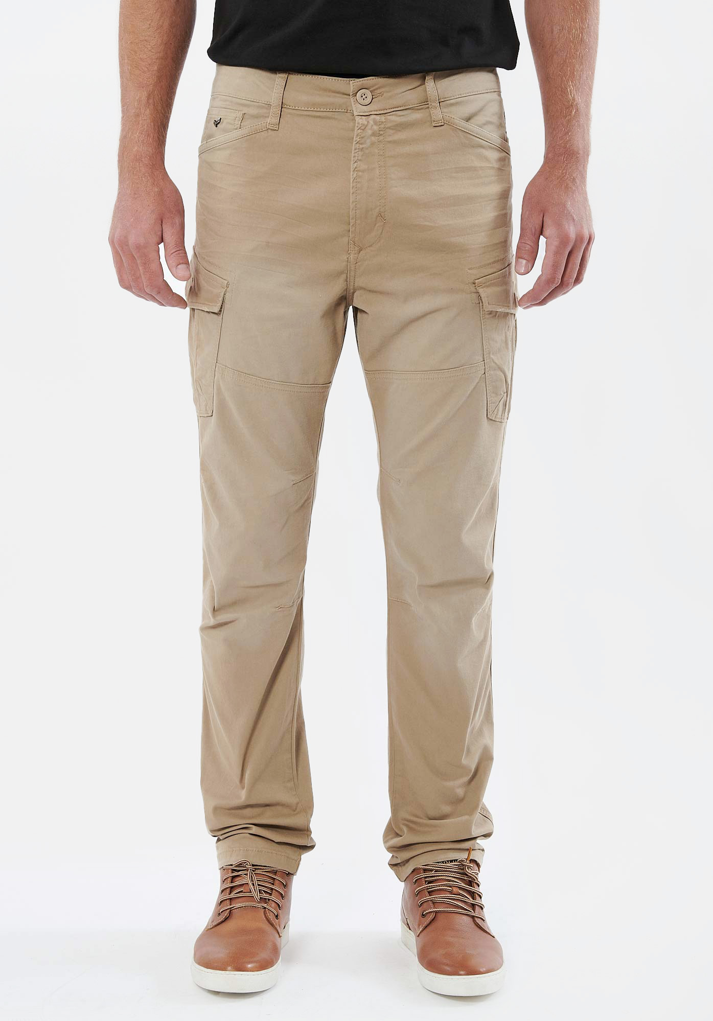 KALIS  Jean relaxed straight beige homme