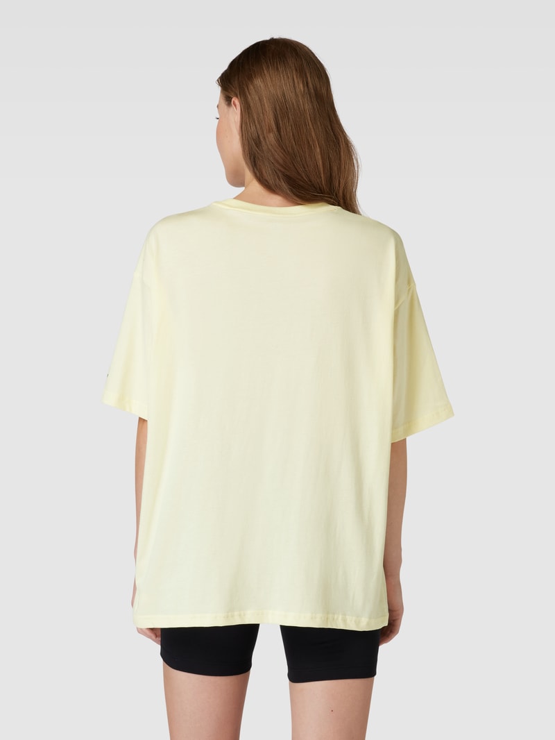 Oversized T-Shirt mit Label-Print in offwhite