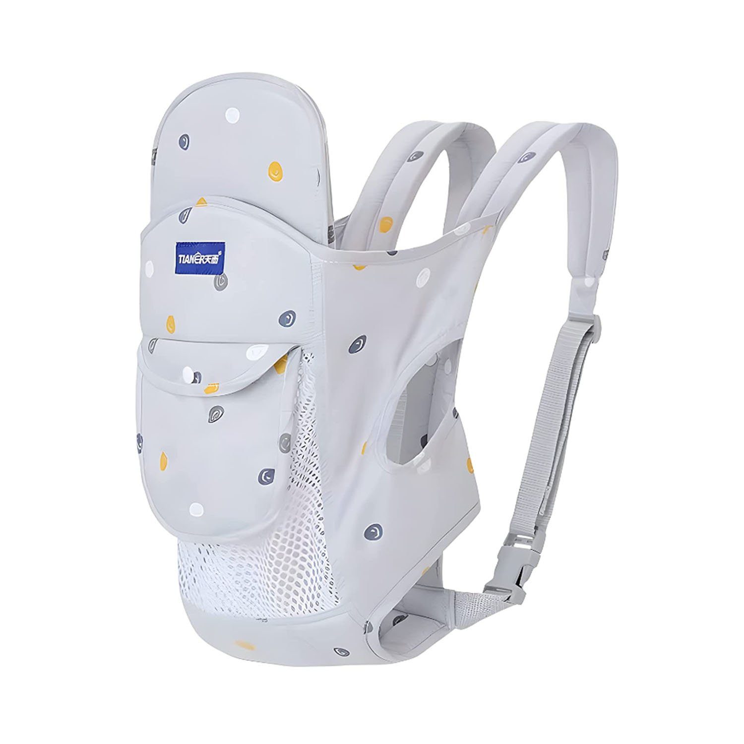 TOPMELON Bauchtrage 4-in-1 Babytrage Rückentrage Ergonomisch Atmungsaktiv