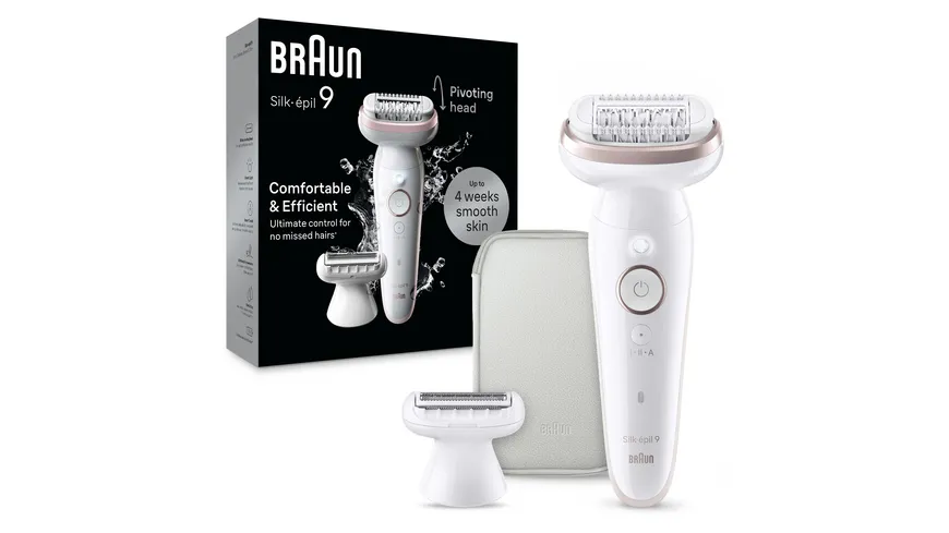 BRAUN Epilierer Silk-épil 9, 9-030 Weiß / Flamingorosa