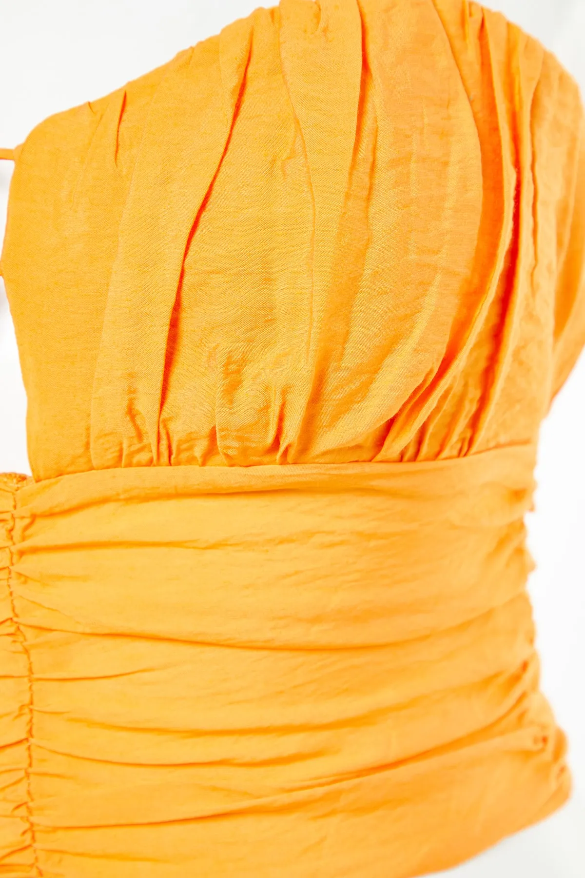 Trendyol Collection  Orangefarbenes, bauchfreies, gefüttertes Popeline-Bustier TPRSS22BS0060