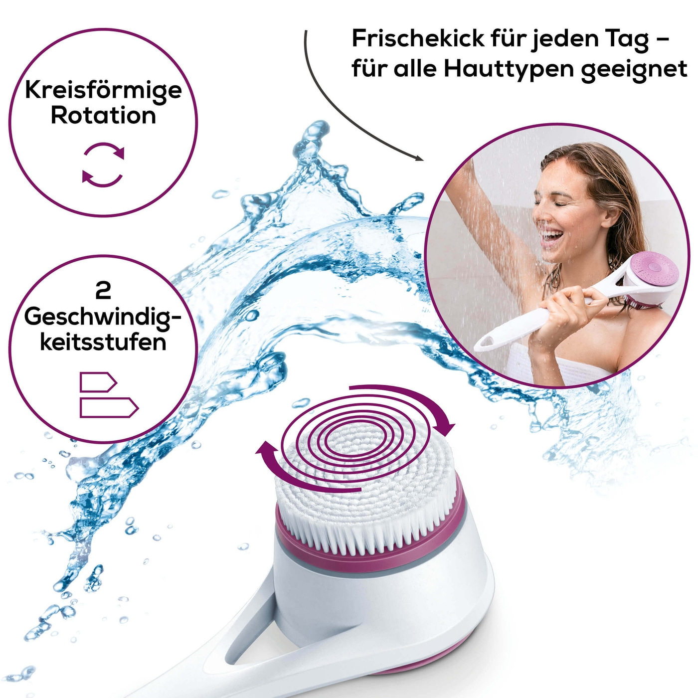 Beurer FC 25  Körperbürste-Elektrische Körper- & Massagebürste für seidenweiche Haut