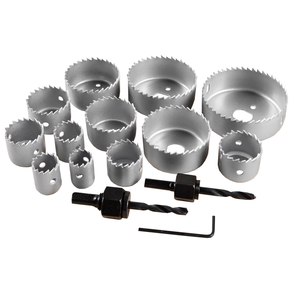 Kraft Werkzeuge Karbonstahl-Lochsägen-Set - 15tlg.