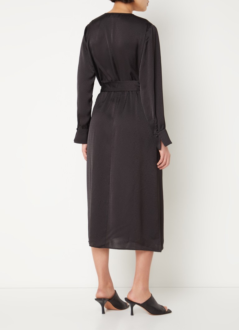 Vestido midi cruzado texturizado Iris de ba&sh