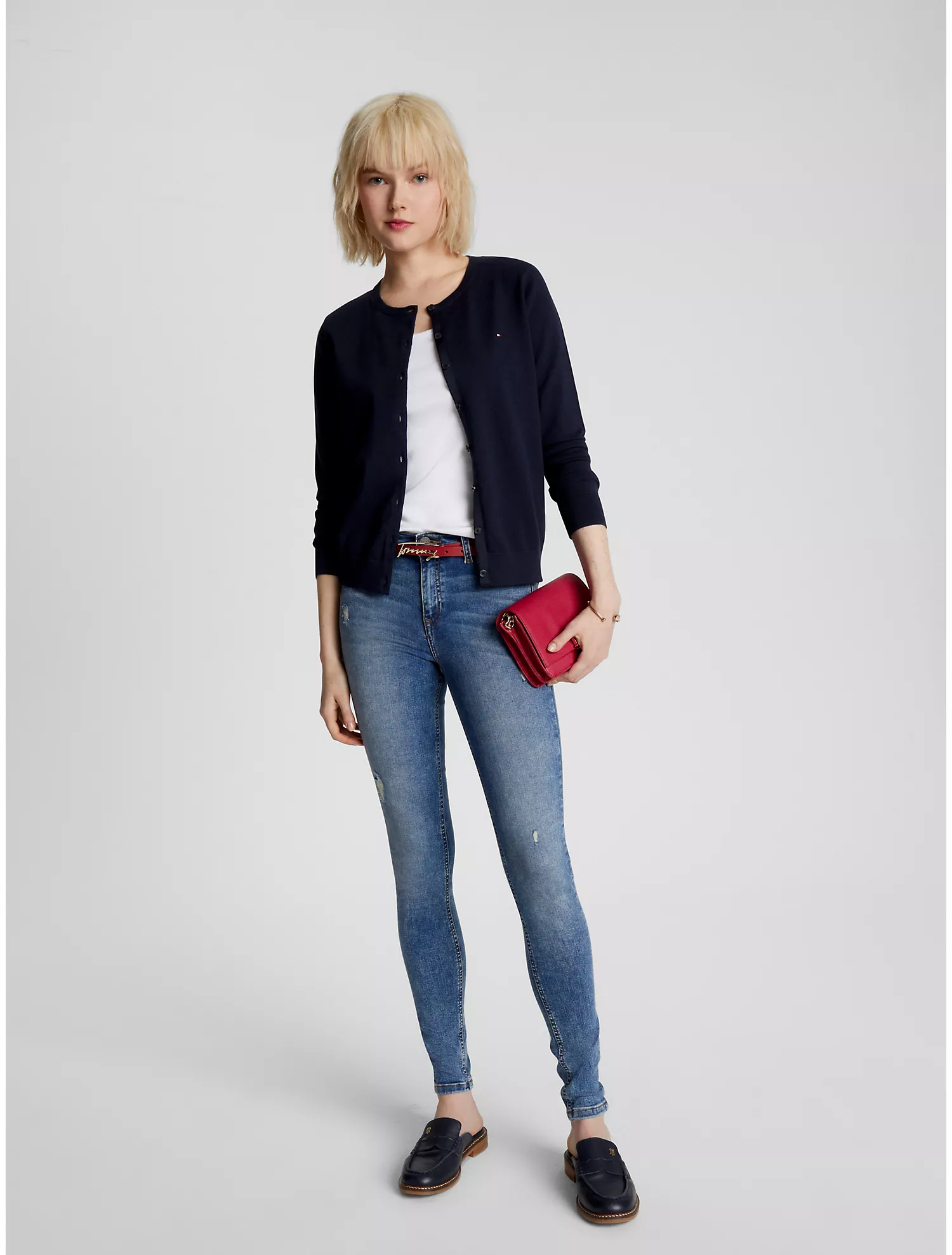 Solid Button-Up Cardigan