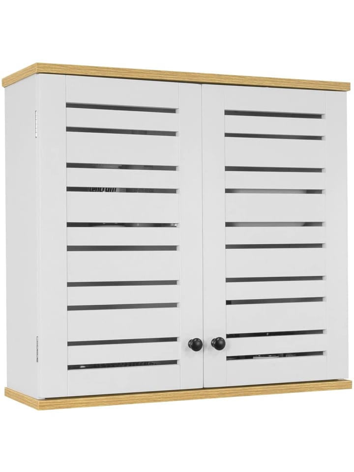 SoBuy Hängeschrank in Weiß und Natur - (B)60 x (H)56 x (T)19cm günstig kaufen onesize