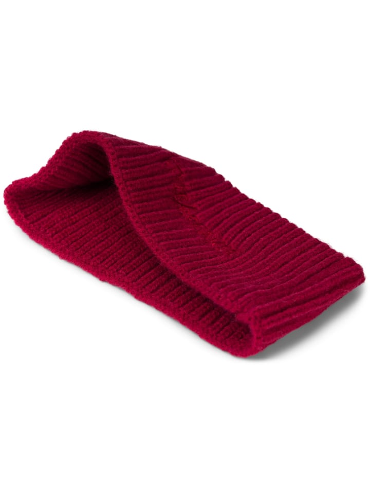 styleBREAKER Strick Stirnband mit Logo in Bordeaux-Rot günstig kaufen onesize