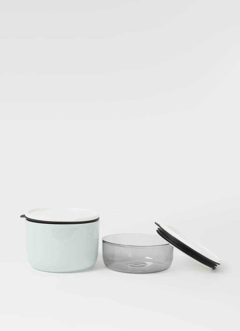 Set de 2 cutii de prânz din porțelan în stil Villeroy & Boch