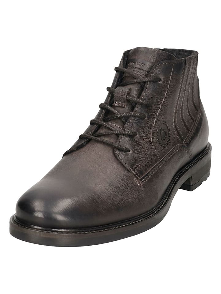 Bugatti Leder-Boots in Anthrazit günstig kaufen
