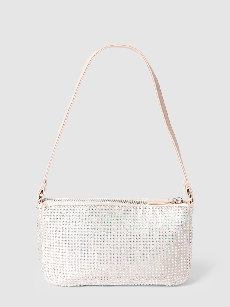 Clutch mit Paillettenbesatz in rosa