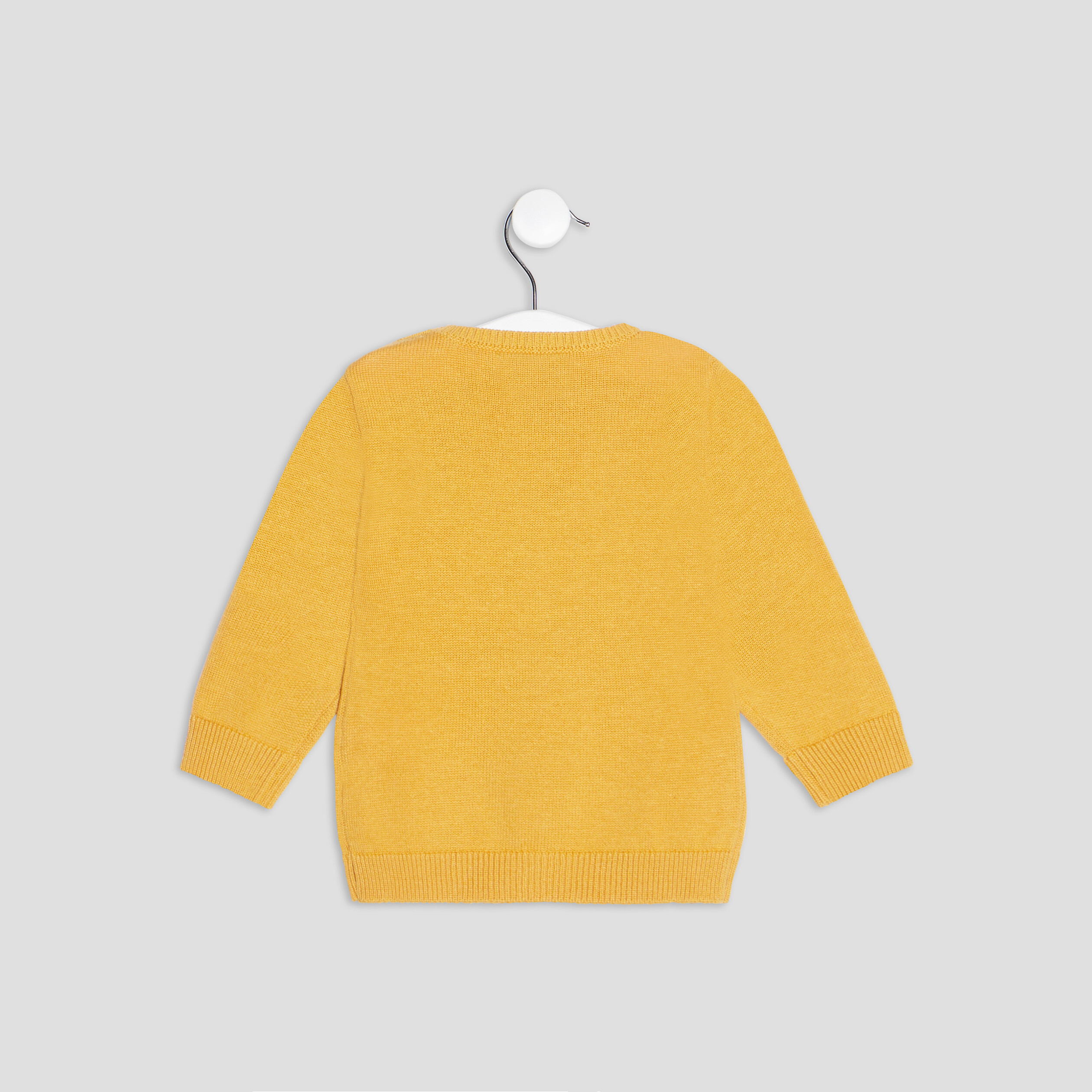 Pull avec col rond jaune bébé garçon | La Halle