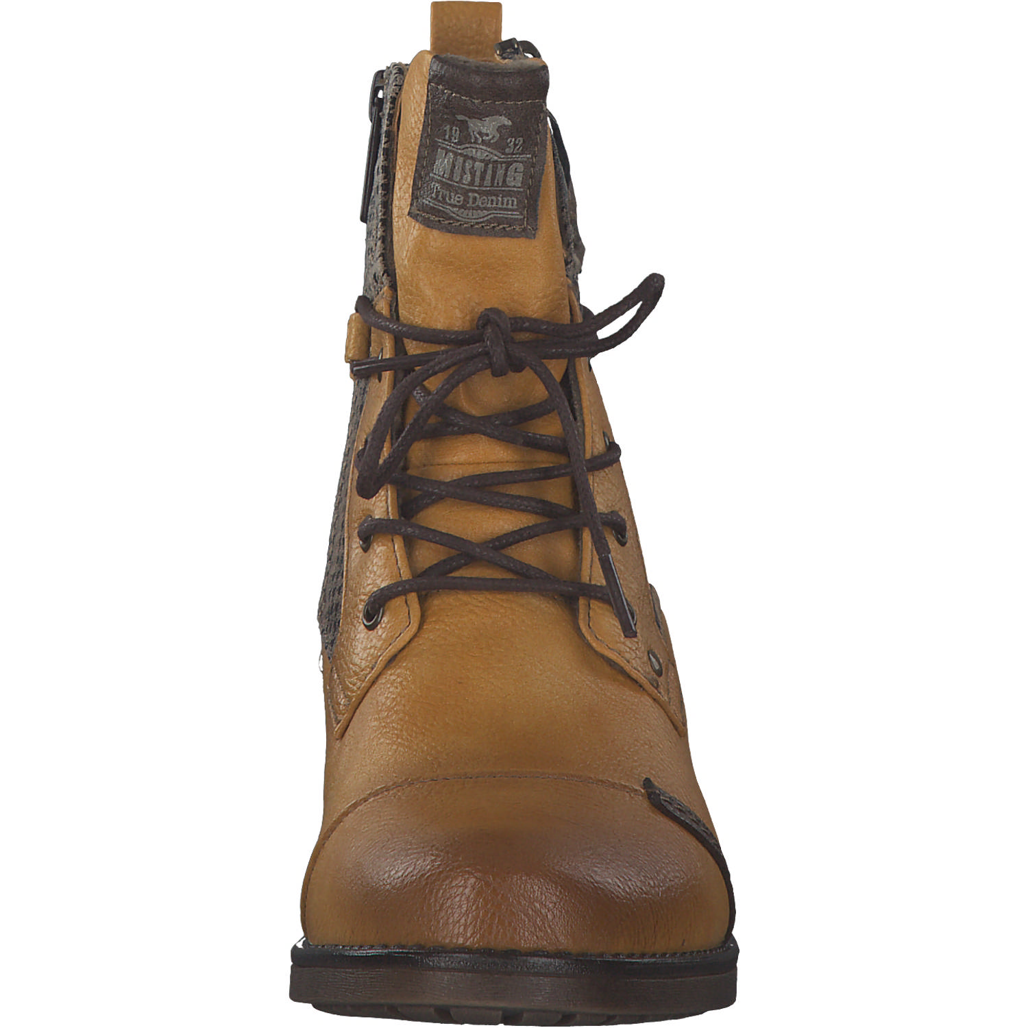 Mustang 1229510, Schnürstiefeletten, Damen, gelb
