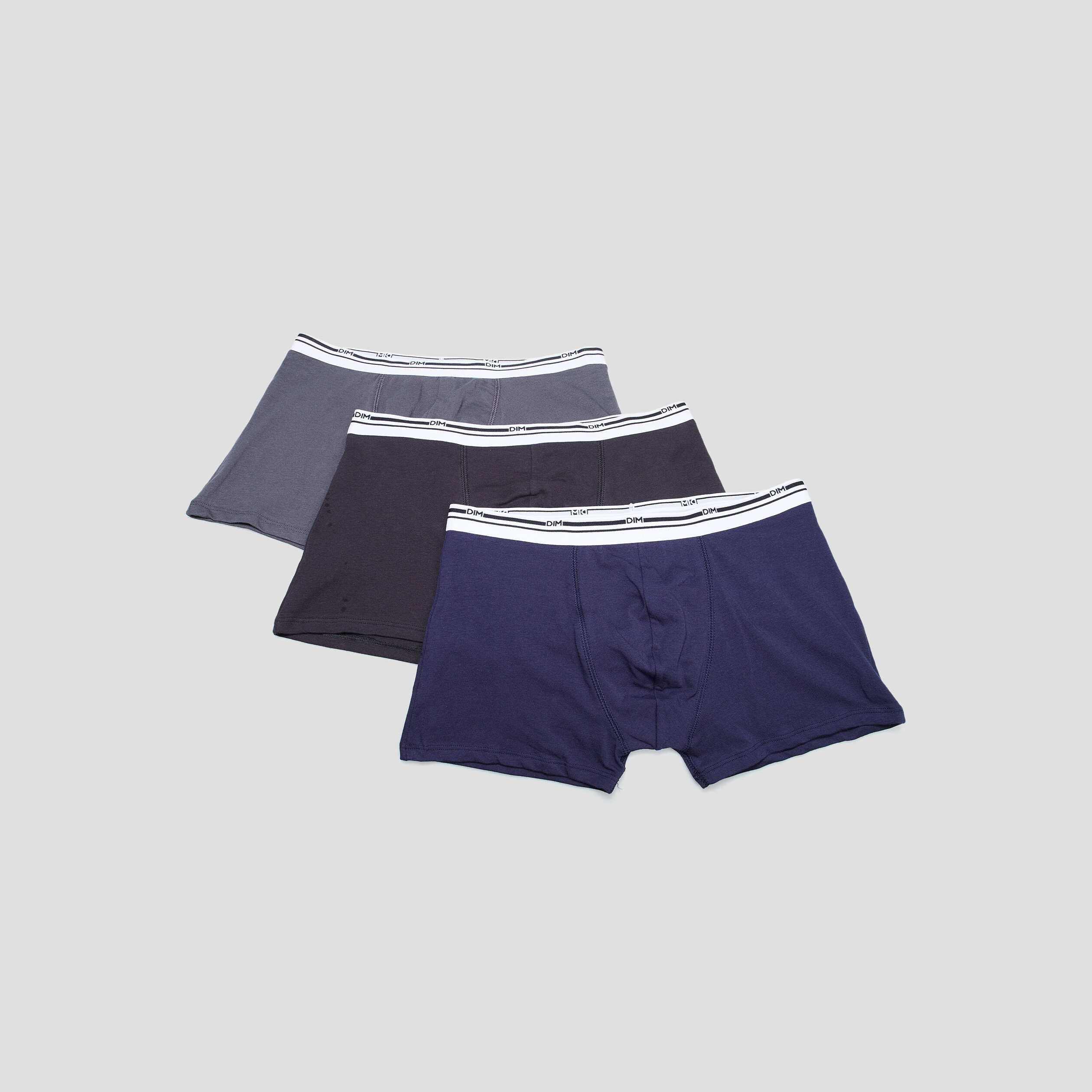 Lot 3 boxers DIM gris foncé homme | La Halle