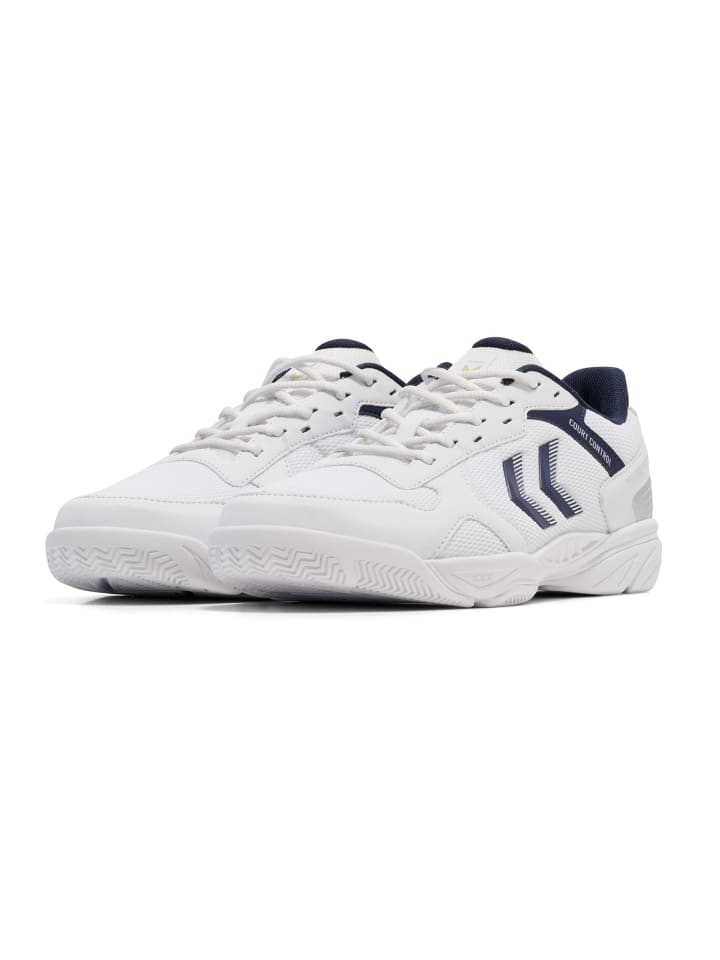 Hummel Hummel Hallenschuh Court Control Erwachsene in WHITE/BLACK IRIS günstig kaufen