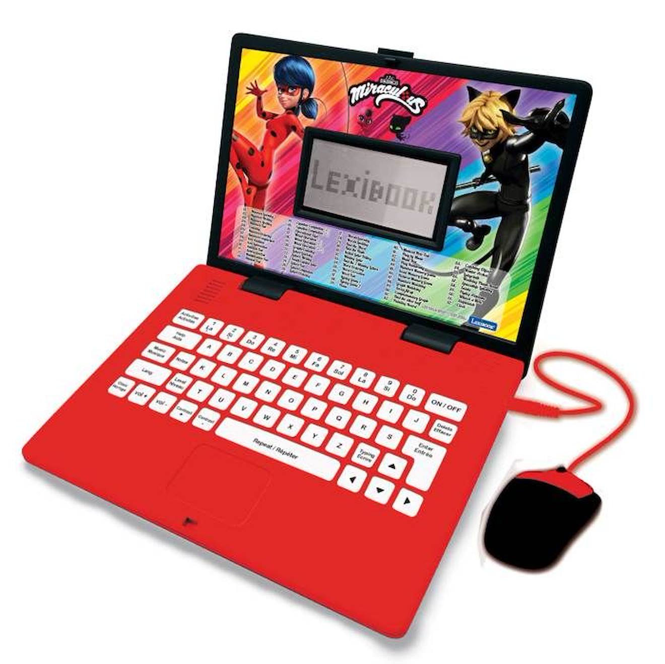 Ordinateur éducatif Miraculous – 124 activités (Français/Anglais) rouge