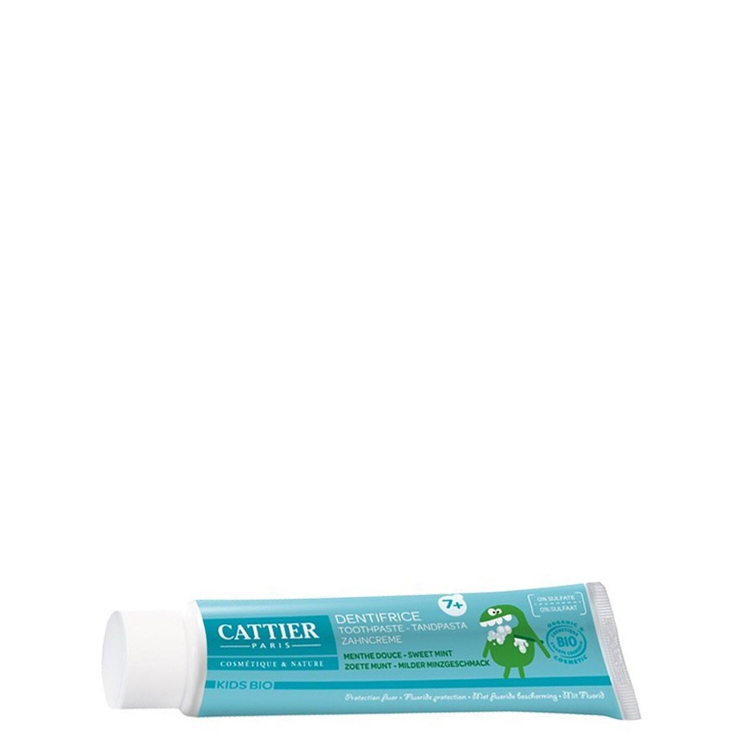 Cattier Dentifrice Kids Bio 7 Ans et + Goût Menthe Douce 50 ml