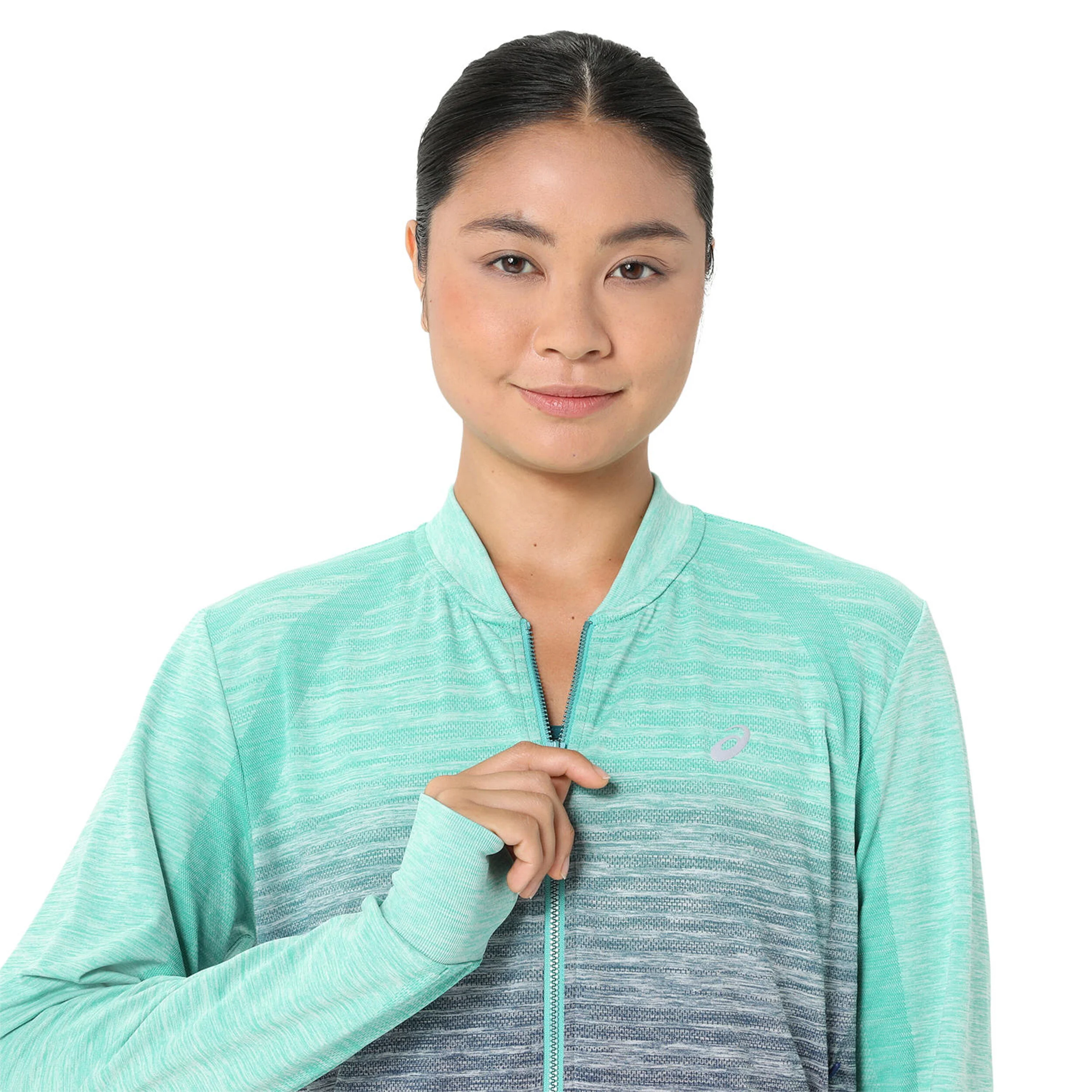 Seamless Laufjacke Damen - Petrol, Dunkelblau