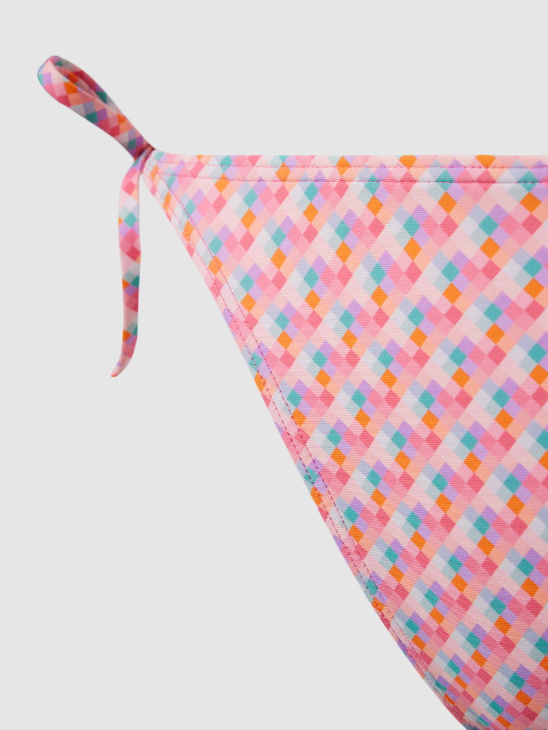Bikini-Hose mit seitlichen Schnürungen in pink