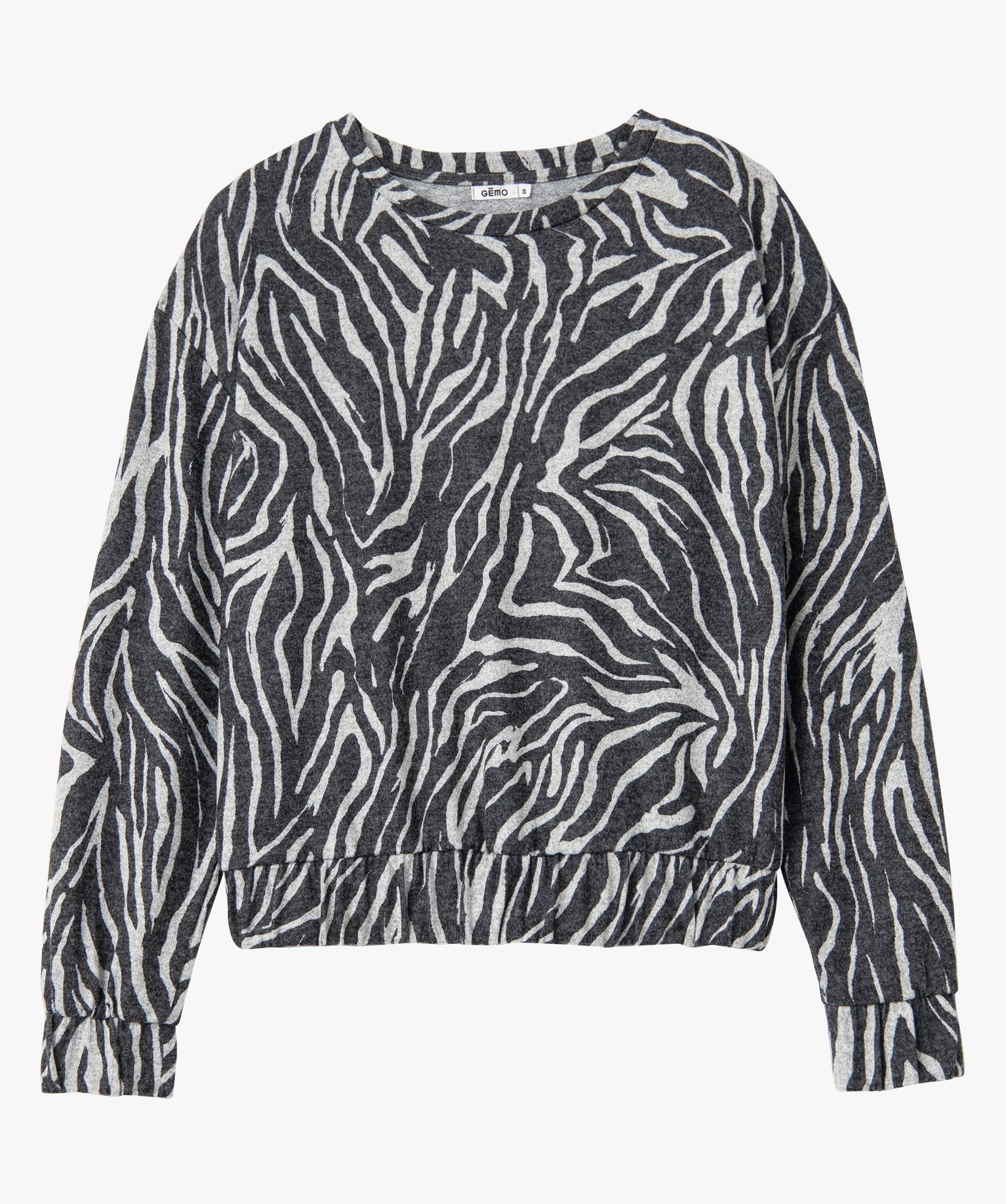Tee-shirt femme imprimé à manches longues imprime | GEMO