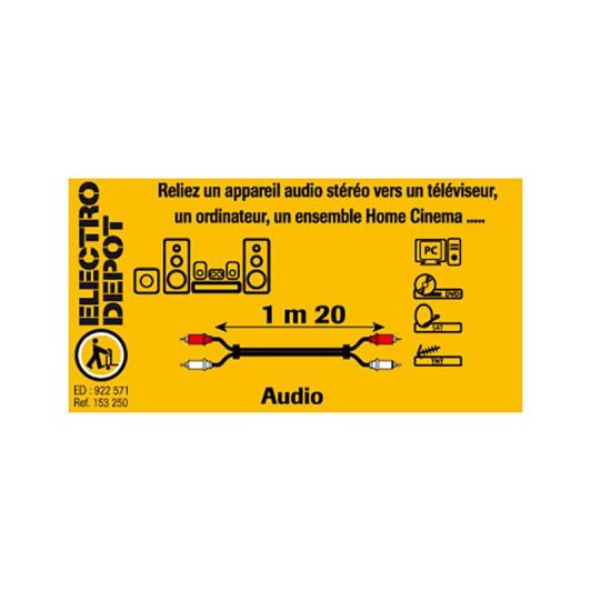 Cablu audio EDENWOOD RCA / RCA 1,20 m