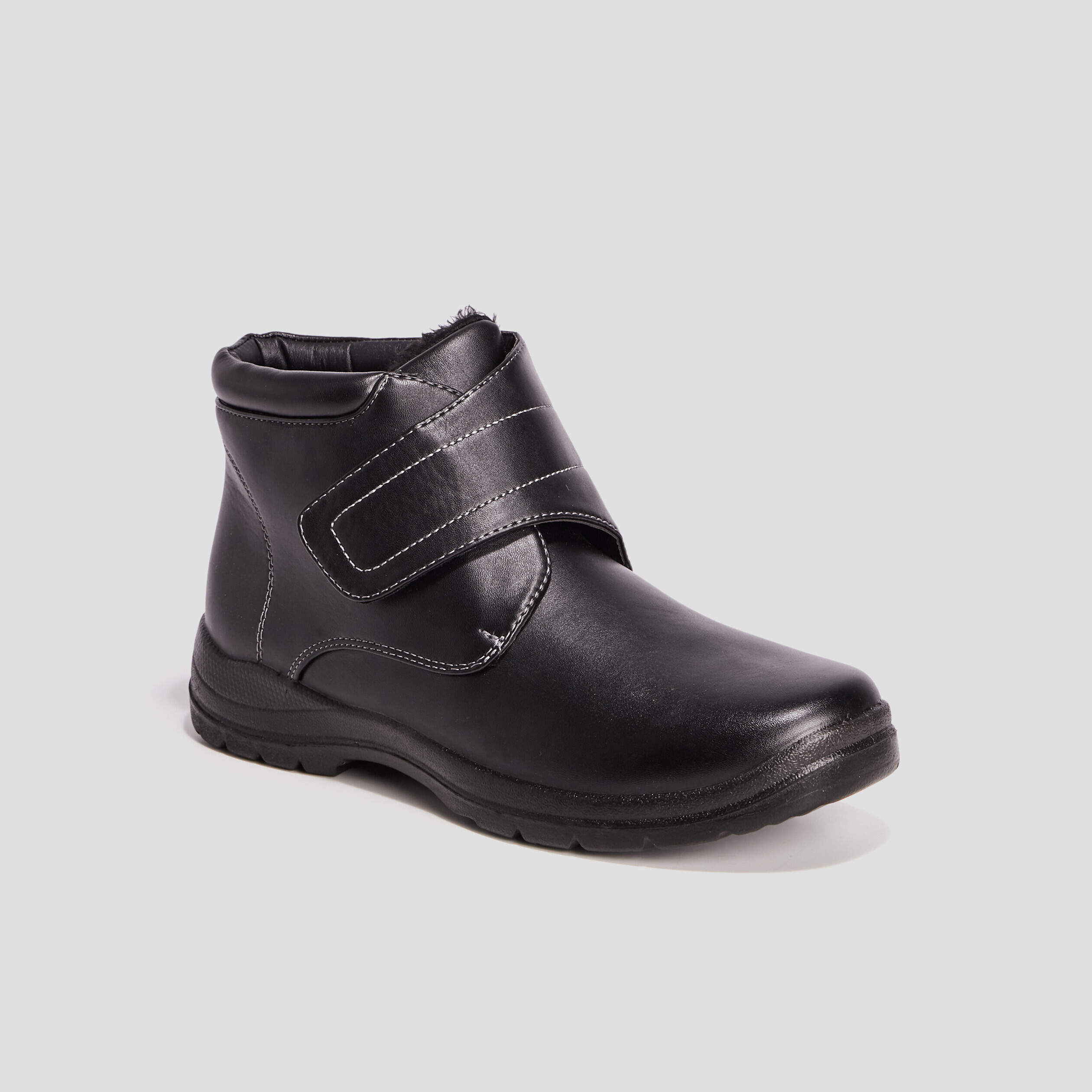 Bottines à scratch noir homme | La Halle