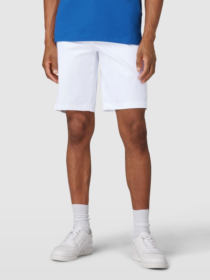 Shorts mit elastischem Bund Modell 'Drax' in weiß