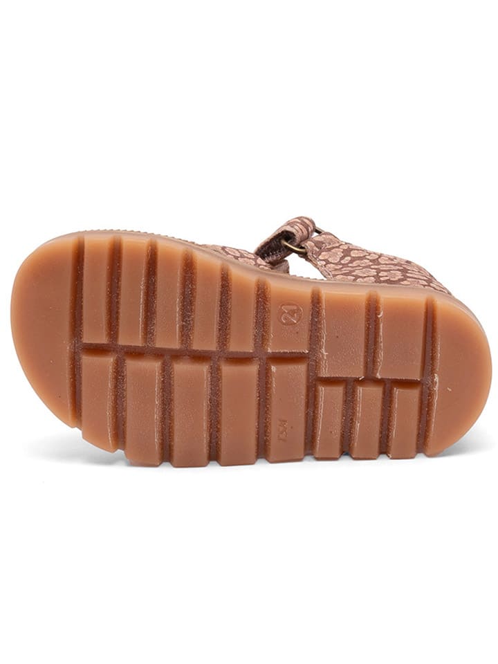 bisgaard Leder-Halbsandalen in Braun/ Rosa günstig kaufen