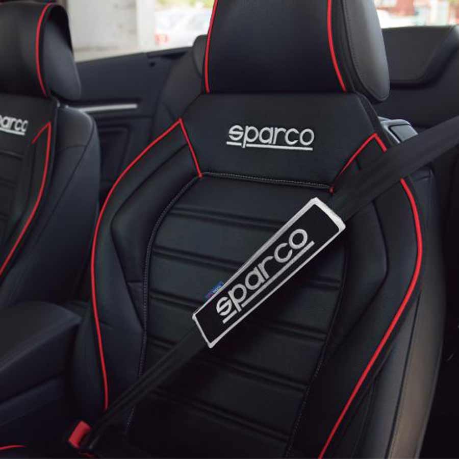 Gurtpolster Verona von Sparco, schwarz, 2 Stück - ATU