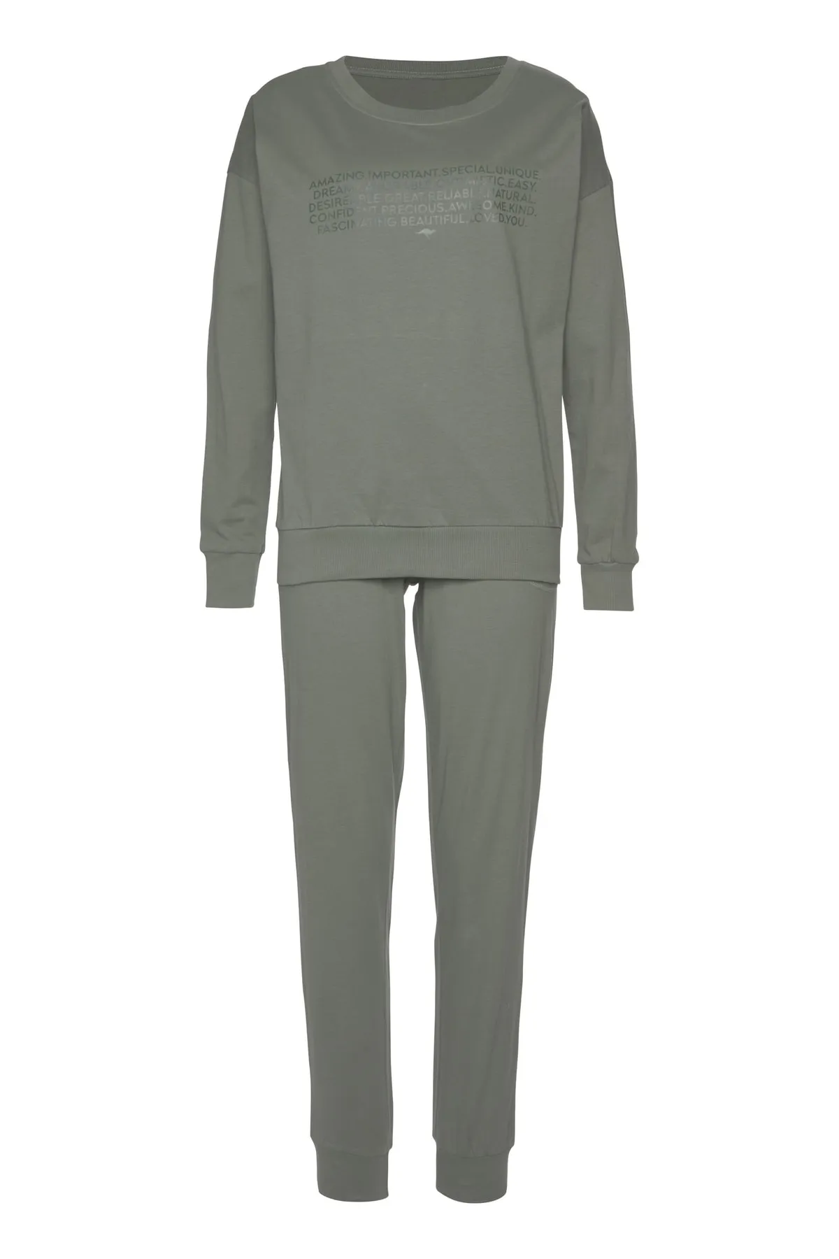Kangaroos  Pyjama set - Khaki - Unifarben