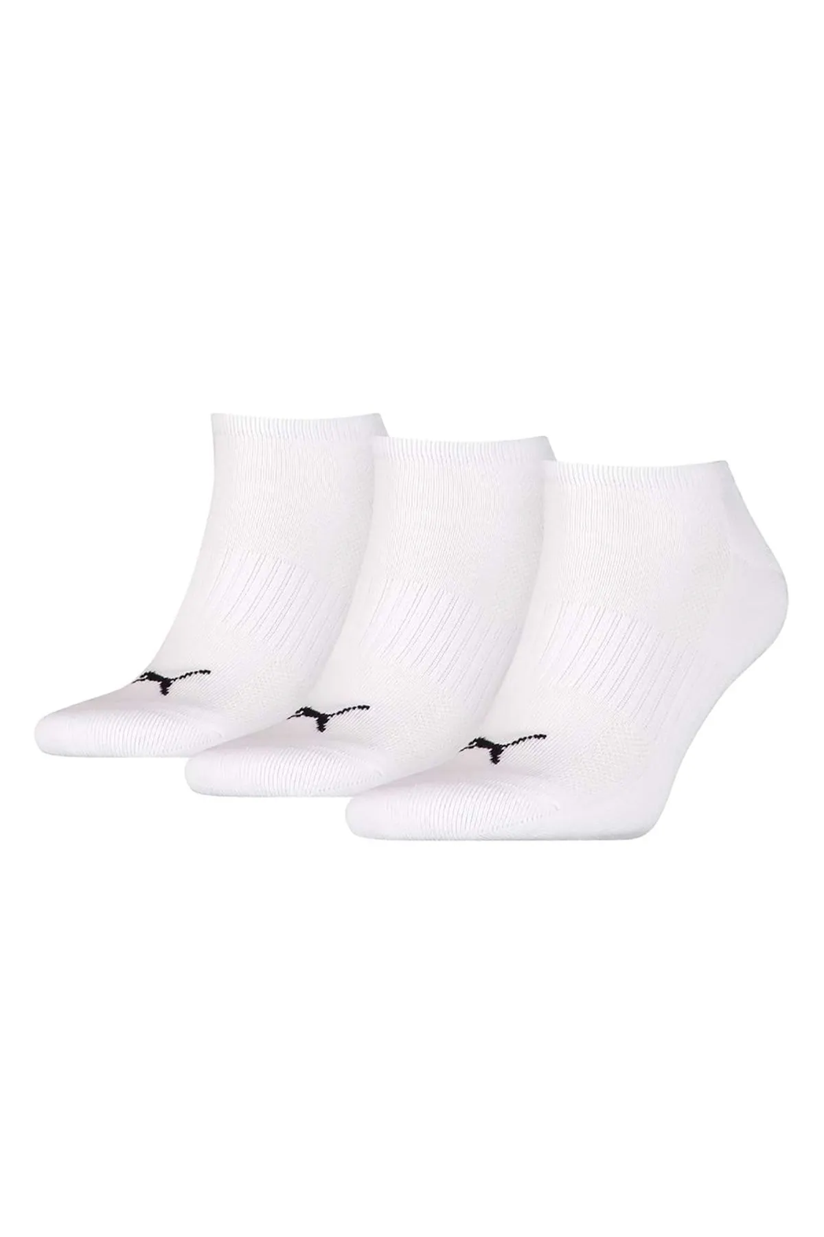 Puma  Unisex Sneaker-Socken, 3er Pack - Cushioned, Frottee-Sohle, Logo, einfarbig