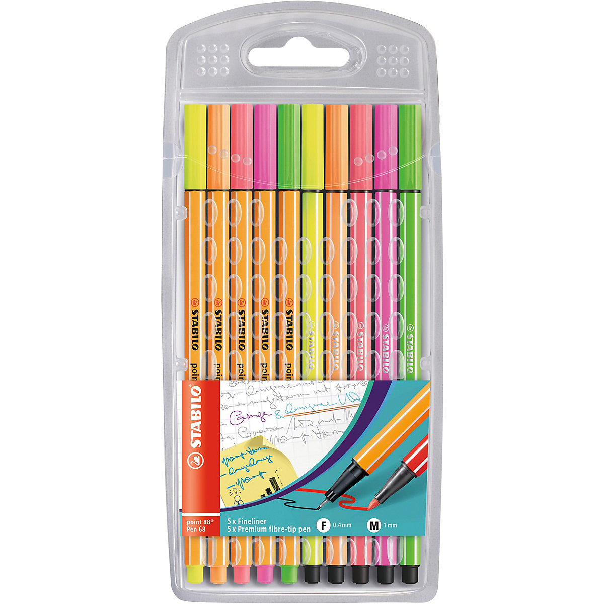Fineliner & Fasermaler Neon-Edition, 5 point 88 & 5 Pen 68
