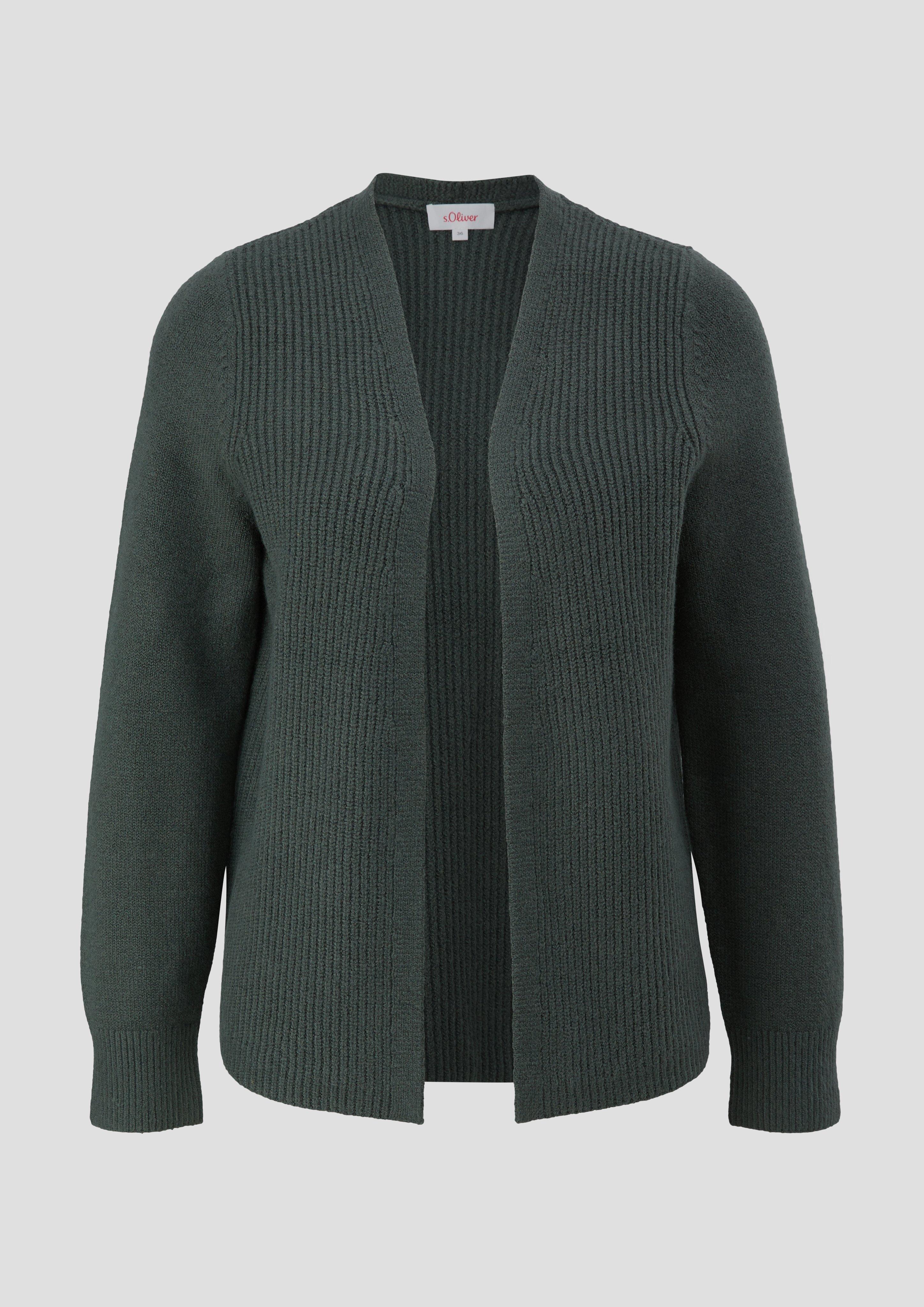 Offene Strickjacke aus Baumwollmix  2134424-7909