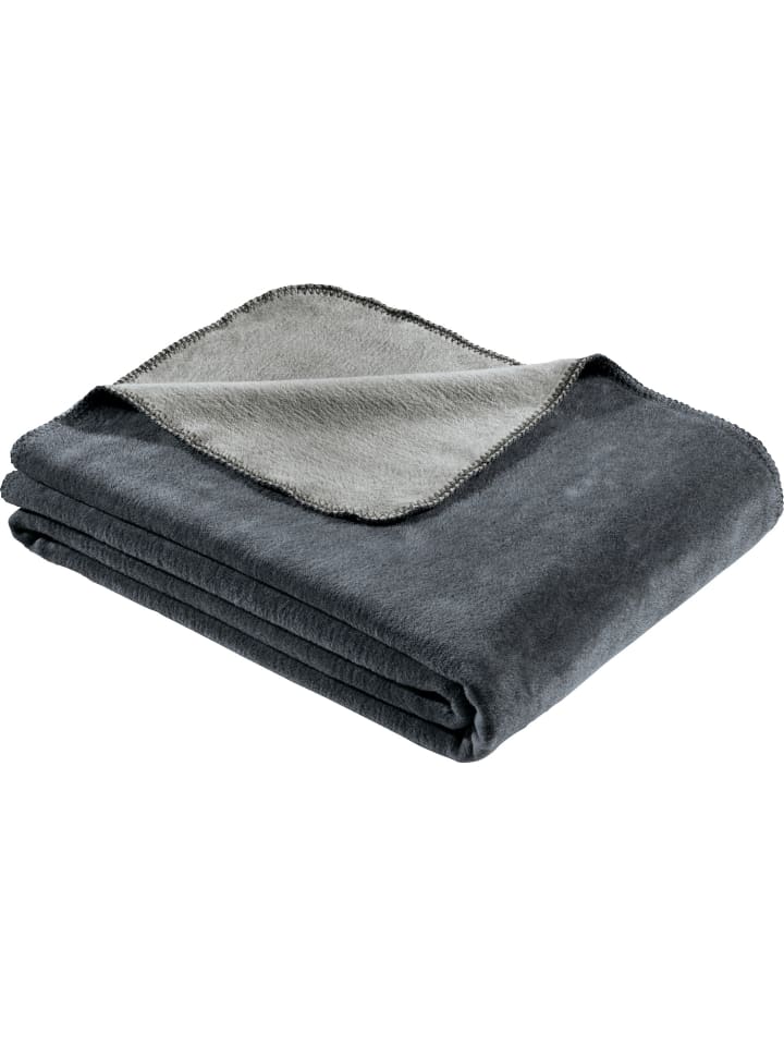 LOOKS by Wolfgang Joop Jacquard, Baumwollmischung Wohndecke in grau/silber günstig kaufen