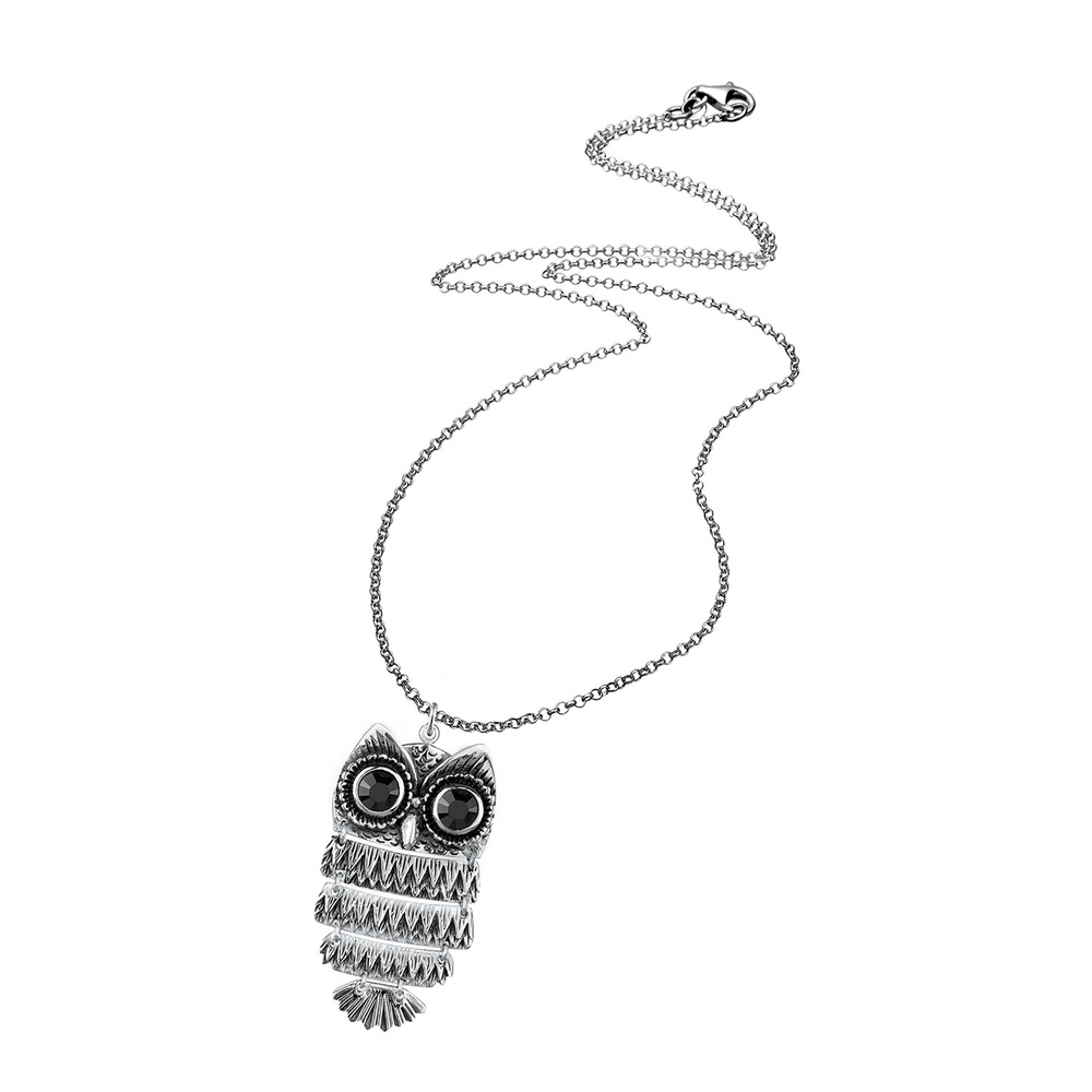 Elli Elli Collier Eule Kristalle 925 Sterling Silber collier